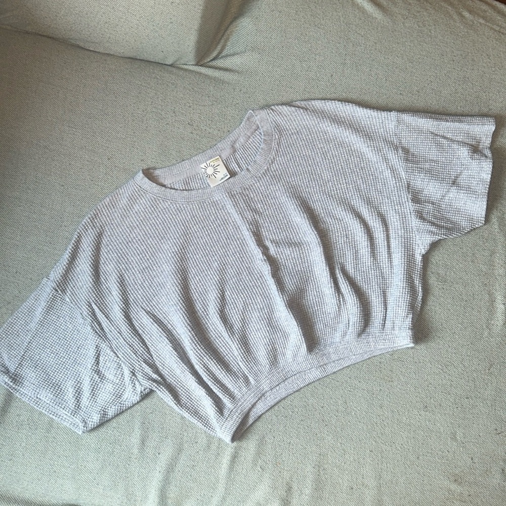 Offline by Aerie  Waffle Knit Spin Crop Tee